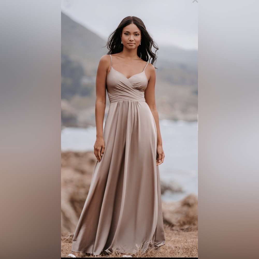 Floor Length Dress in Mocha color